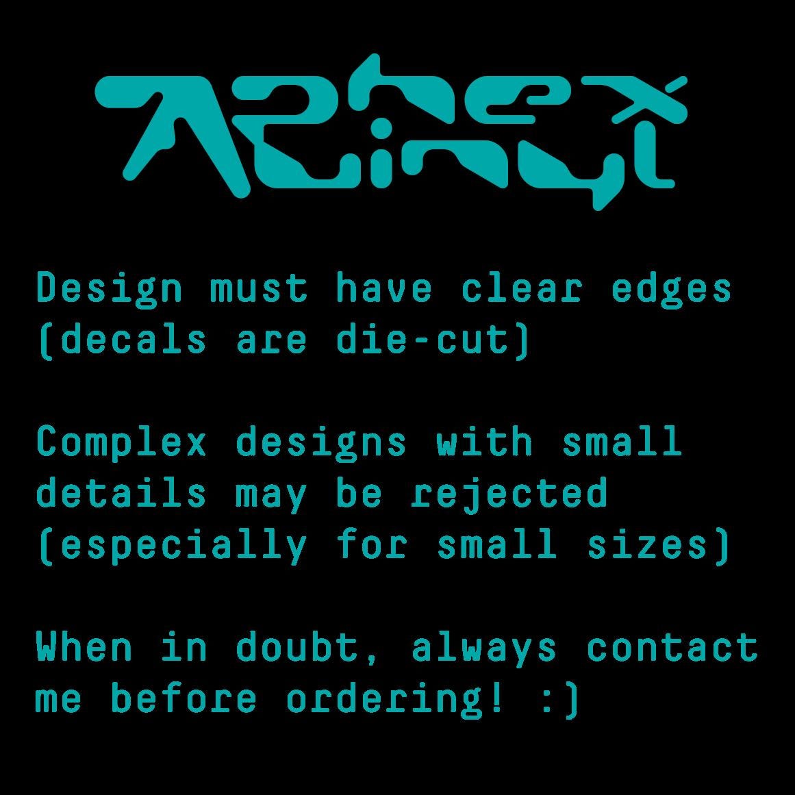 Custom Vinyl Decal, Any Logo or Design, Choose Your Color & Size